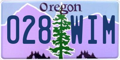 OR license plate 028WIM