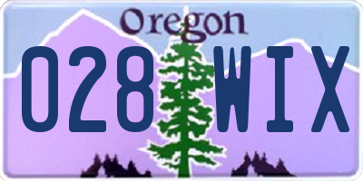 OR license plate 028WIX