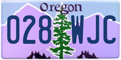 OR license plate 028WJC