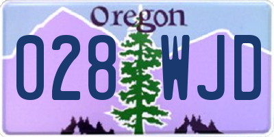OR license plate 028WJD