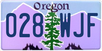 OR license plate 028WJF