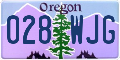 OR license plate 028WJG