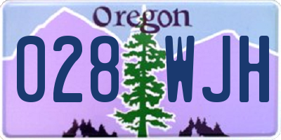 OR license plate 028WJH