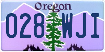 OR license plate 028WJI