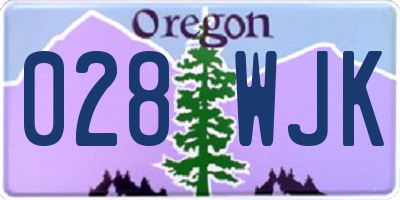 OR license plate 028WJK
