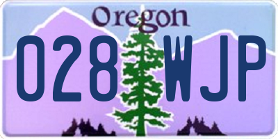 OR license plate 028WJP