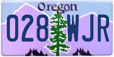 OR license plate 028WJR