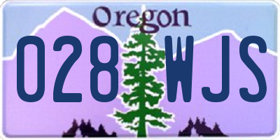 OR license plate 028WJS
