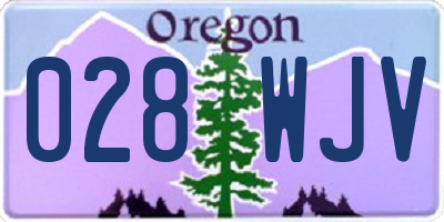 OR license plate 028WJV
