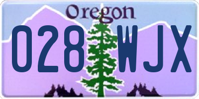 OR license plate 028WJX