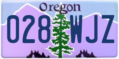 OR license plate 028WJZ