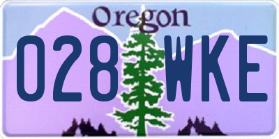 OR license plate 028WKE
