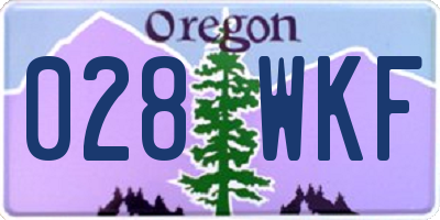 OR license plate 028WKF