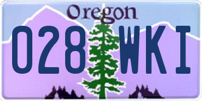 OR license plate 028WKI