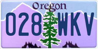 OR license plate 028WKV