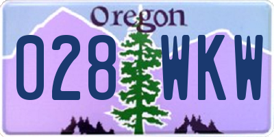 OR license plate 028WKW