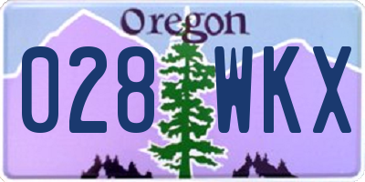 OR license plate 028WKX
