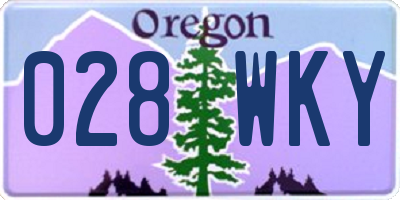OR license plate 028WKY