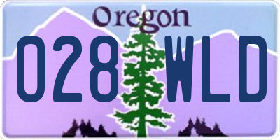 OR license plate 028WLD