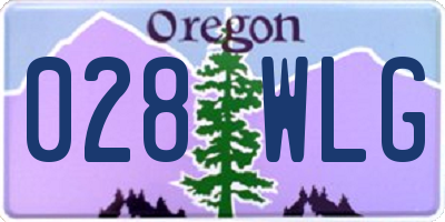 OR license plate 028WLG