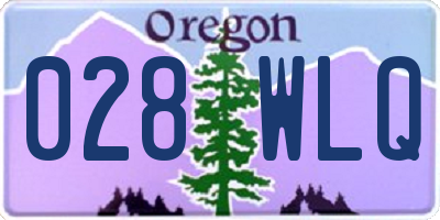 OR license plate 028WLQ