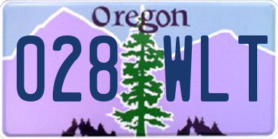 OR license plate 028WLT