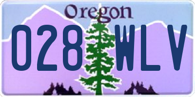 OR license plate 028WLV