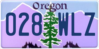 OR license plate 028WLZ