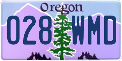 OR license plate 028WMD