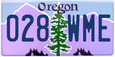 OR license plate 028WME