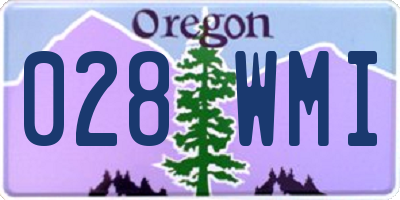 OR license plate 028WMI