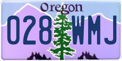 OR license plate 028WMJ