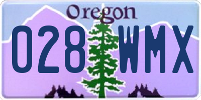 OR license plate 028WMX