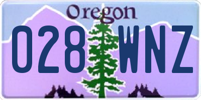 OR license plate 028WNZ