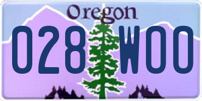 OR license plate 028WOO