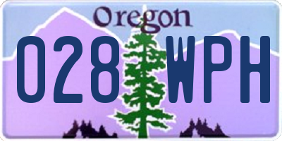 OR license plate 028WPH