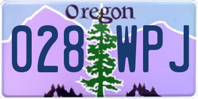 OR license plate 028WPJ