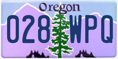 OR license plate 028WPQ