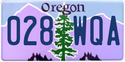 OR license plate 028WQA