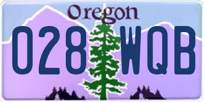 OR license plate 028WQB