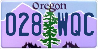 OR license plate 028WQC