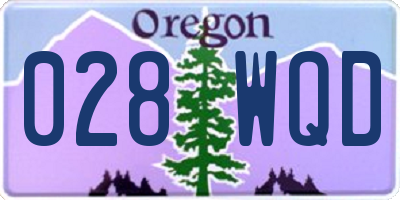 OR license plate 028WQD