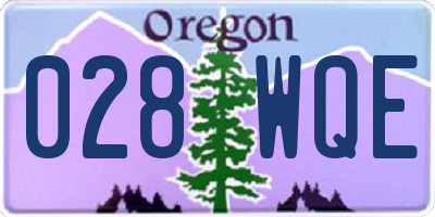 OR license plate 028WQE