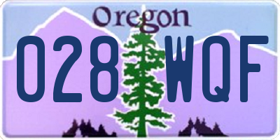 OR license plate 028WQF