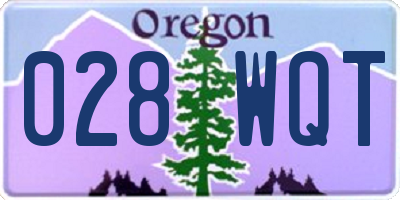 OR license plate 028WQT