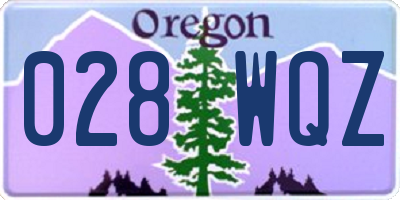OR license plate 028WQZ