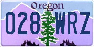 OR license plate 028WRZ