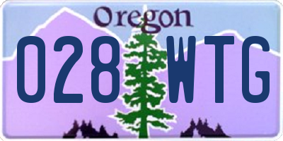 OR license plate 028WTG