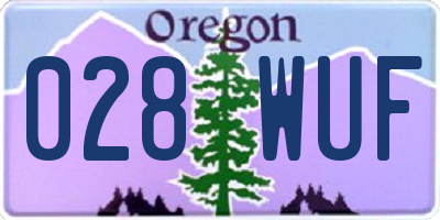 OR license plate 028WUF