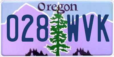 OR license plate 028WVK